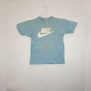 VTG Nike Swoosh Spell Out T-Shirt 1970s Thin Orange Tag Large Tee Distress READ